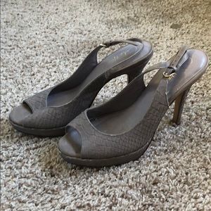 Grey Snake Skin Cole Haan Heels